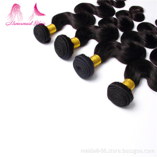 7A Brazilian 100% Remy Human Hair Body Wave Bundles 30Inch Natural Black